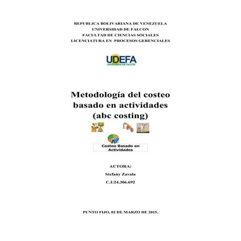 Metodologia del costeo basado en actividades (abc costing)