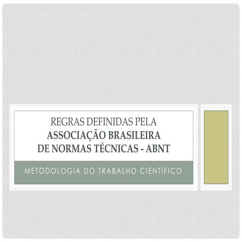Slide= Normas da ABNT | PPT