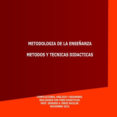 Metodologia enseñanza nov 2015