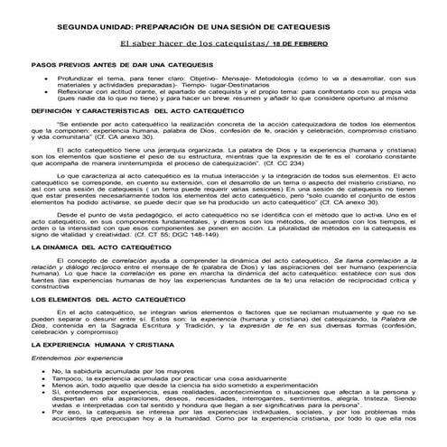 Metodologia ii y iii en Catequesis