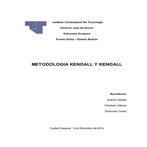 Metodologia kendally kendall