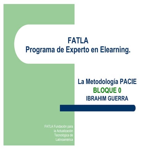Metodologia Pacie Bloque 0