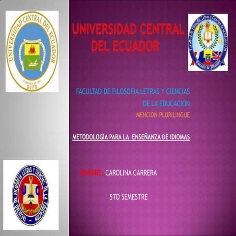 Metodologias para la enseñanza de idiomas por CAROLINA CARRERA