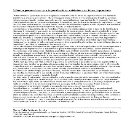 Qualidade de vida e saúde bucal na terceira idade | PDF