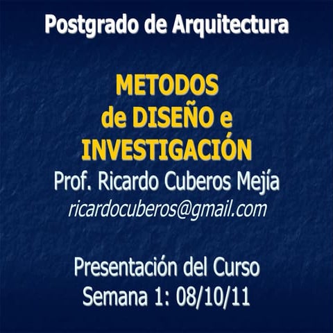 Métodos de Diseño - Presentación