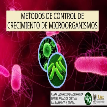 CONTROL de crecimiento microbiano | PPTX