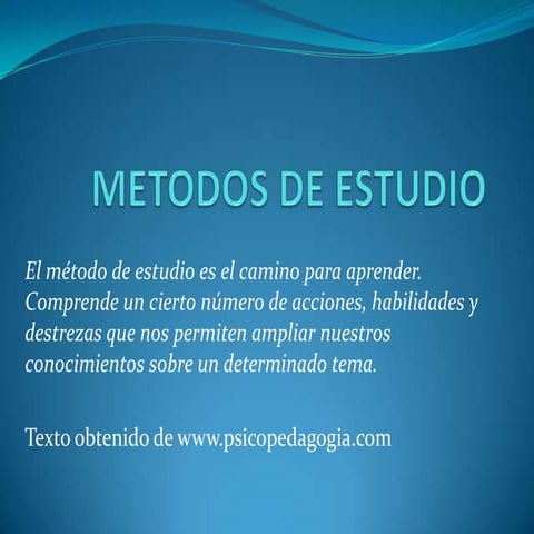 Metodos de estudio