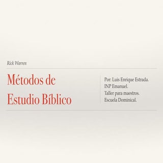 Metodos de estudio biblico