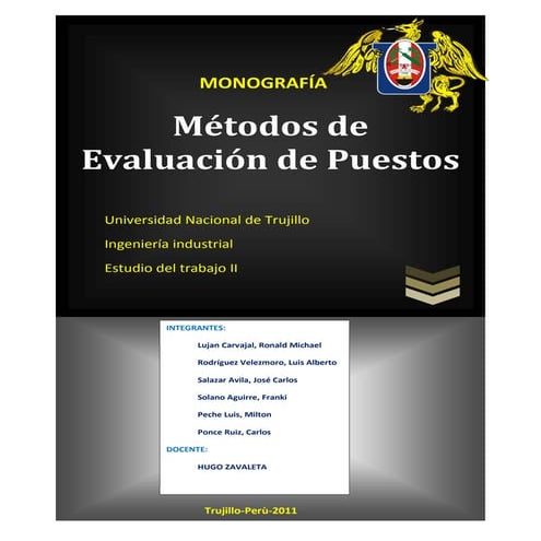 Evaluación de Puestos de Trabajo