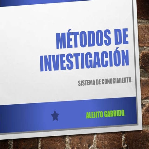 Métodos de investigación con ejemplos.