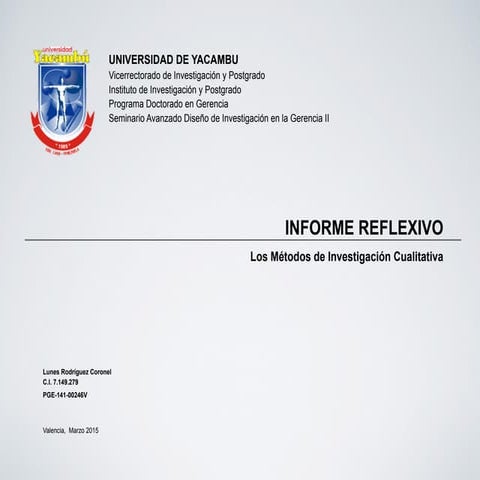 Métodos de investigación cualitativa 