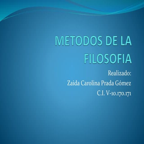Metodos de la filosofia