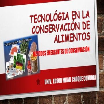 Campos eléctricos pulsados en la preservación de alimentos | PPTX