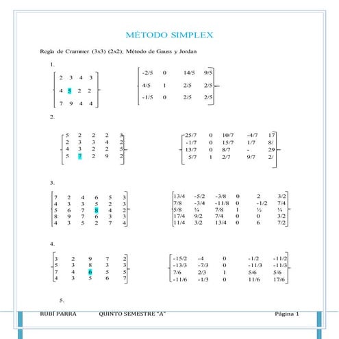 Metodo simplex | DOCX