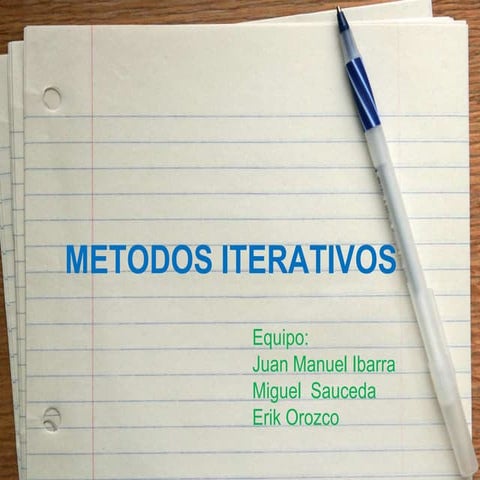Teoría de un método Iterativo