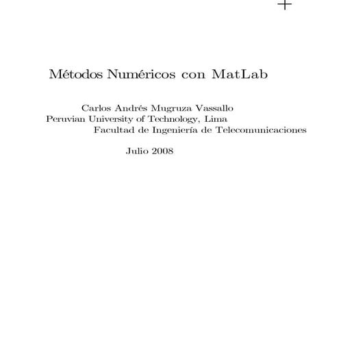 Metodos numericos con matlab