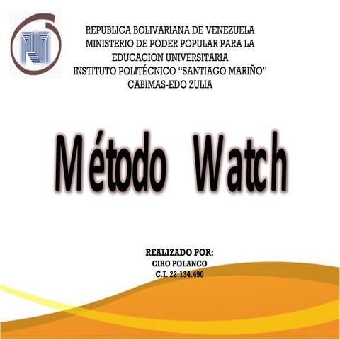 Metodo watch ciro
