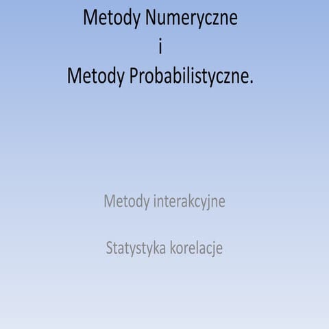 Metody iteracyjne | PPTX