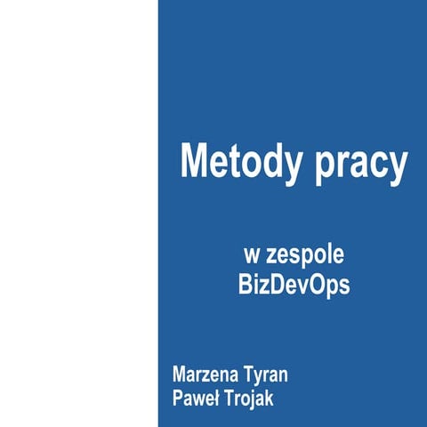 Metody pracy w zespole BizDevOps
