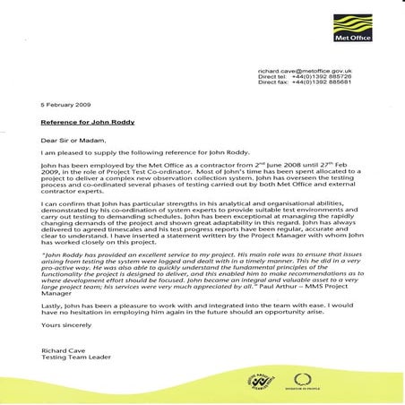 Met Office Reference