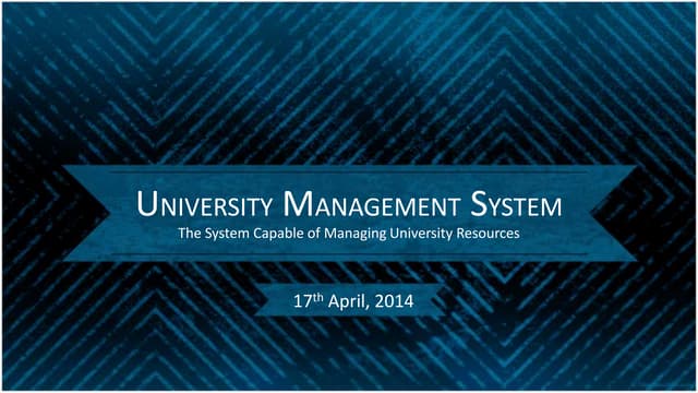 University Management System