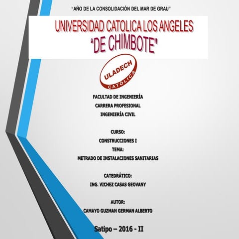 Metrados intalaciones sanitarias