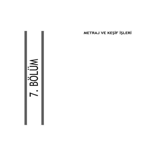 Metraj ve Keşif İşleri Ders Notları