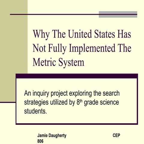 Metric Inquiry Research