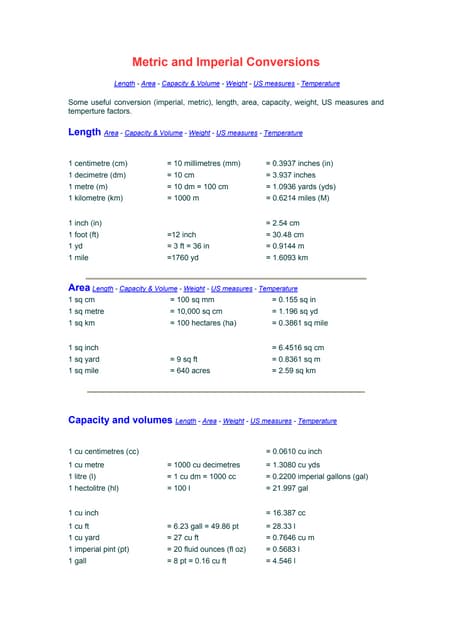 Civil engineering Unit Conversions | PDF