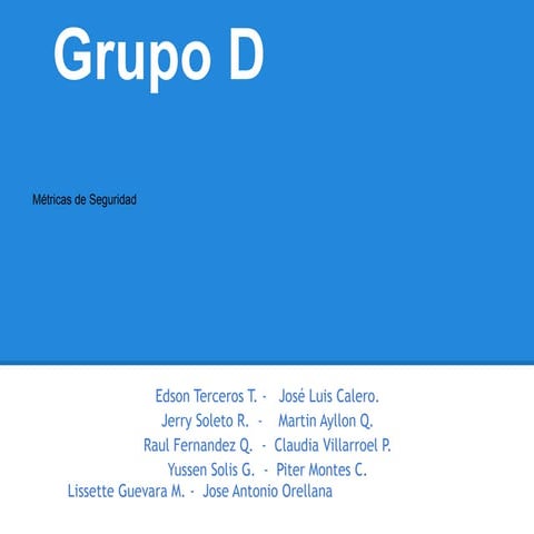 Métricas de Seguridad 