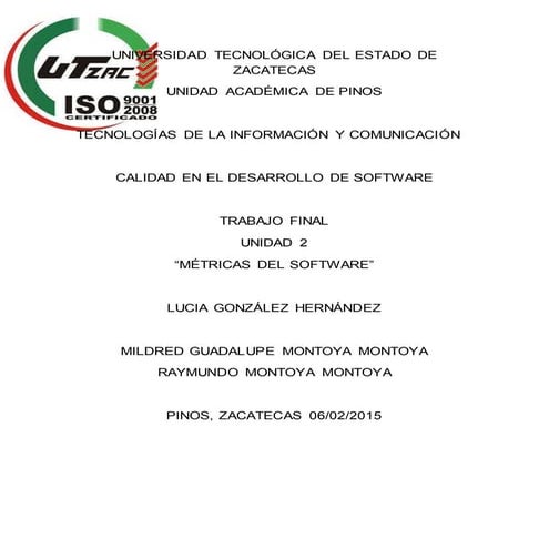 Metricas y factores  de mc call