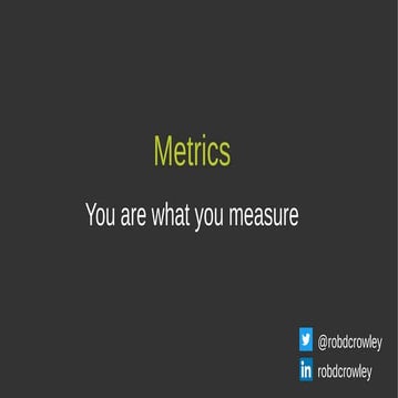 Metrics - You are what you measure (DevOps Perth)