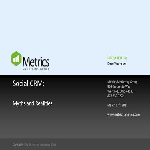 Social CRM - Myths & Realities