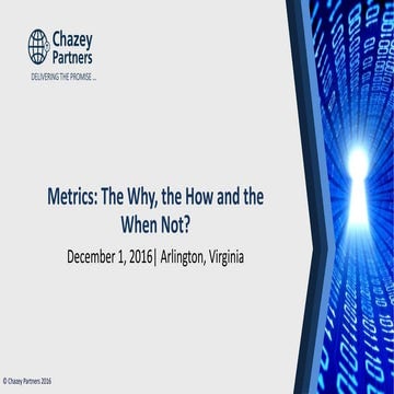 Metrics: The Why, The How and The When Not