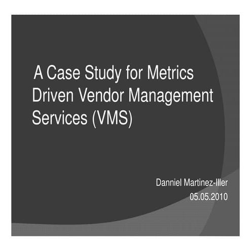 Metrics For Vendor Management V4