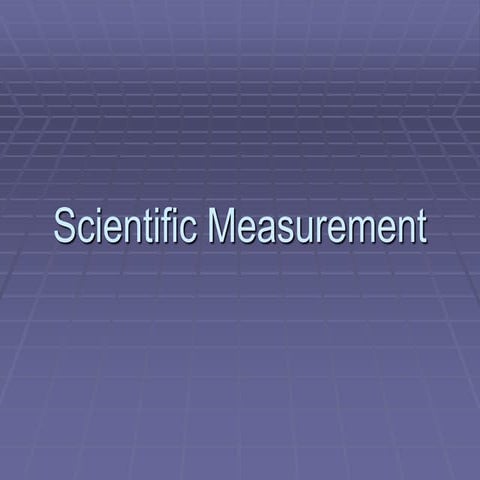 Metrics and Measurement