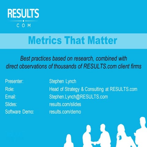 Metrics that matter