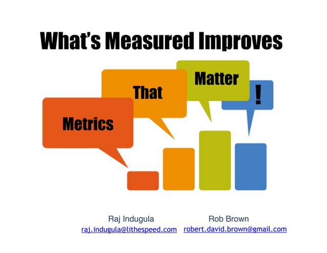 Metrics that Matter