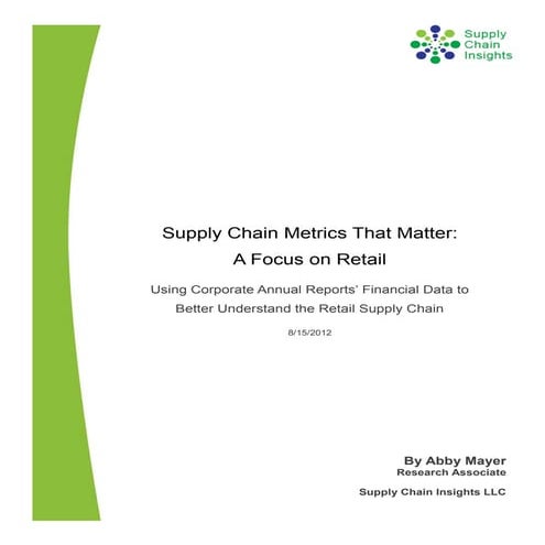 Supply Chain Metrics That Matter: A Focus on Retail