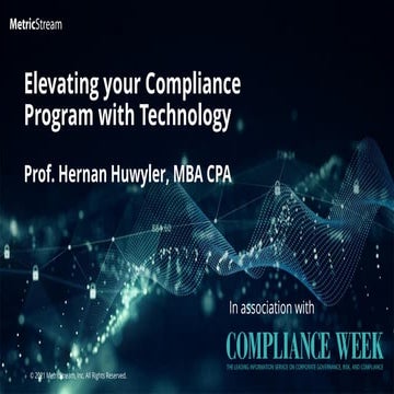 Metric stream elevating your compliance program with technology