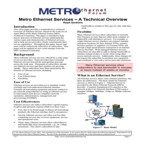 Metro ethernet-services