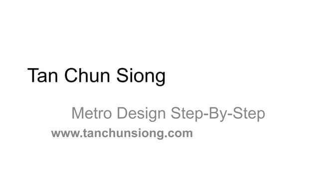 Metro app design