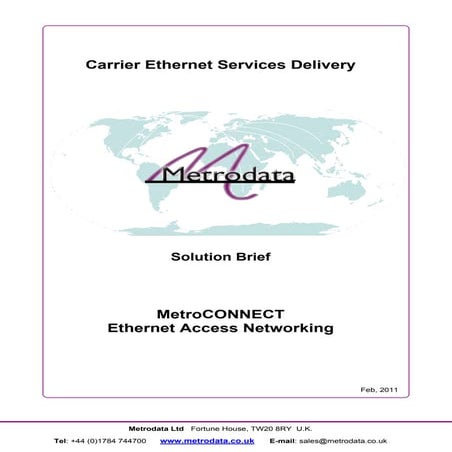 MetroCONNECT: Ethernet Access Networking