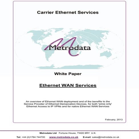 White Paper: IP VPN and Ethernet WAN Services