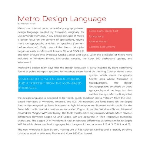 Metro design language