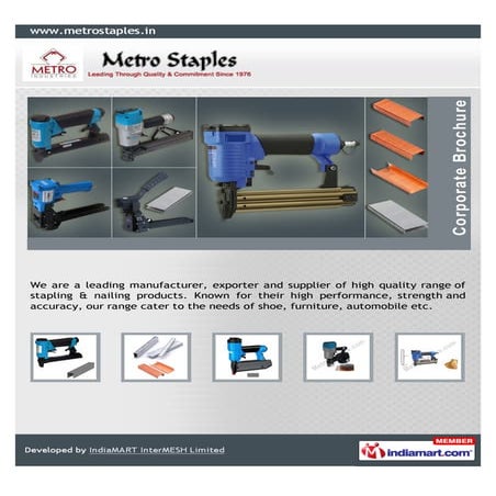 Metro Industries, Meerut, Stapling And Nailing Products | PDF