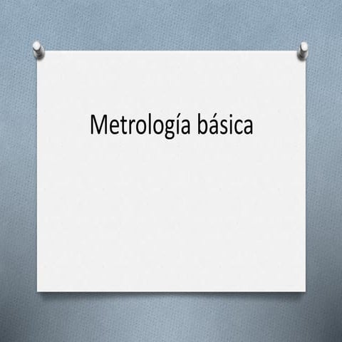Metrología básica