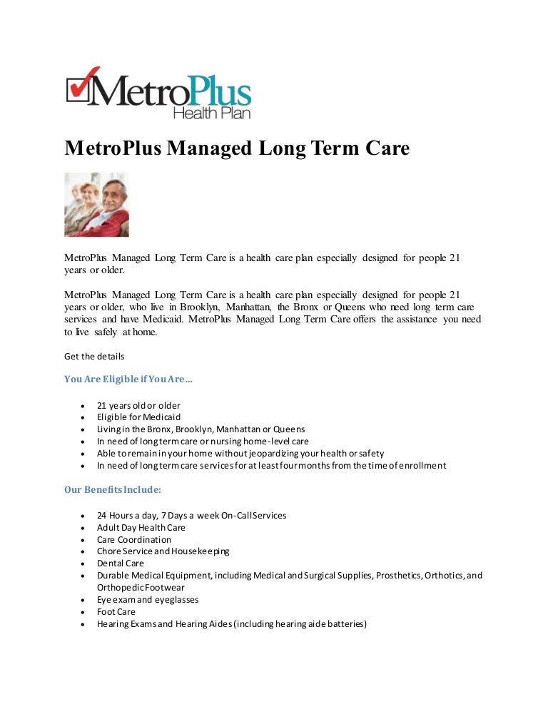MetroPlus Managed Long Term Care