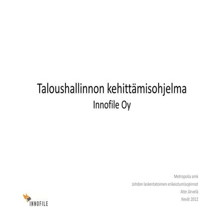 Metropolia - Projektityön esitys