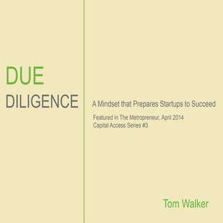 Due Diligence: A Mindset that Prepa...